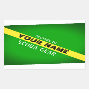 ADESIVO RETANGULAR NITROX FLAG. MARCAR EQUIPAMENTO COM NOME PESSOAL