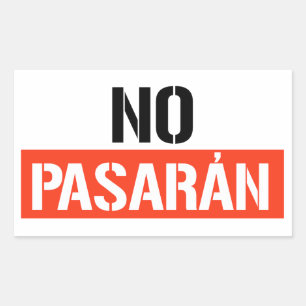 Adesivo Retangular No Pasaran
