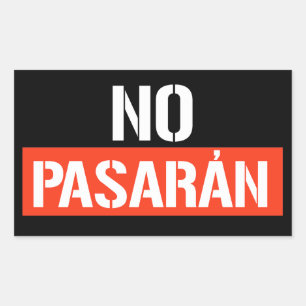 Adesivo Retangular No Pasaran