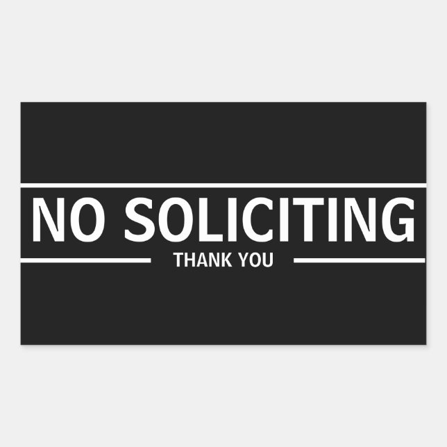 ADESIVO RETANGULAR NO SOLICITING (Frente)