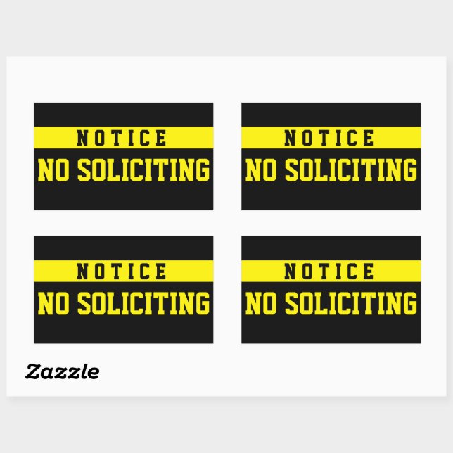 Adesivo Retangular No Soliciting [Seal] (Folha)