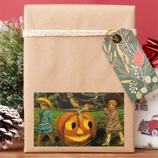 Adesivo Retangular Noite da Colheita das Abóboras de Halloween pelas  (Feriado)