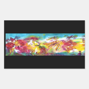 Adesivo Retangular NOITE do CARNAVAL/mascarada Venetian, música de