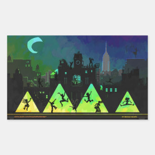 Adesivo Retangular Noites da dança de New York