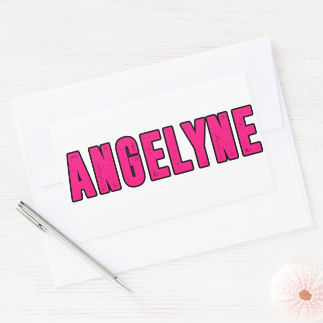 Adesivo Retangular nome Angelyne (Envelope)