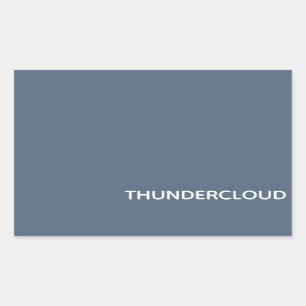 Adesivo Retangular Nome da Cor da cinza Azul da Thundercloud