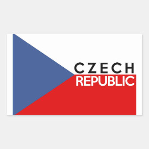Adesivo Retangular nome do texto do país da bandeira da república