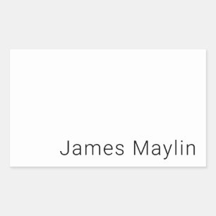 Adesivo Retangular Nome editável minimalista simples ou outro texto