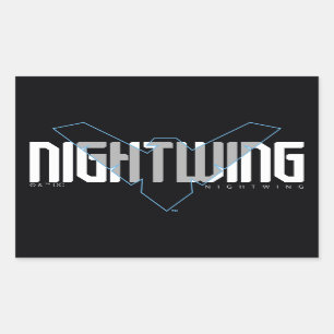 Adesivo Retangular Nome Hi-Tech Gráfico do Nightwing