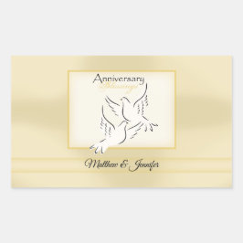 Adesivo Retangular Nome Personalizado, Bênçãos de Aniversário de Casa