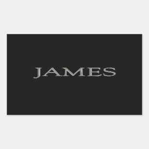 Adesivo Retangular Nome Personalizado James