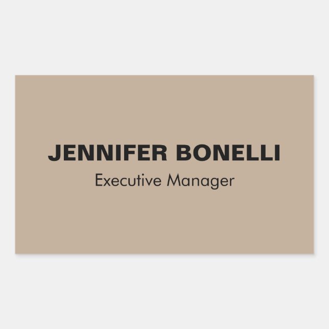 Adesivo Retangular Nome personalizado minimalista da tendência (Frente)