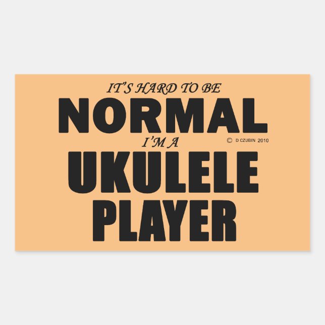 Adesivo Retangular Normal do Ukulele Player (Frente)