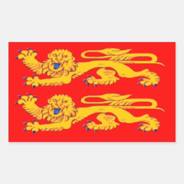 Adesivo Retangular Normandy (France) Flag (Frente)