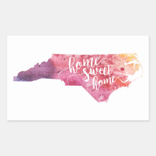 Adesivo Retangular North Carolina Home doce Home