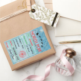 Adesivo Retangular North Pole Express: Special Delivery Tag