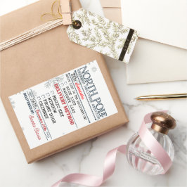 Adesivo Retangular North Pole Express: Special Delivery Tag