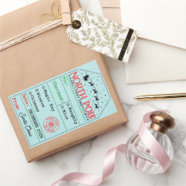 Adesivo Retangular North Pole Express: Special Delivery Tag