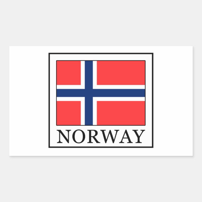 Adesivo Retangular Noruega (Frente)