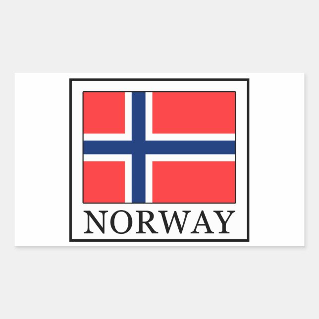 Adesivo Retangular Noruega (Frente)