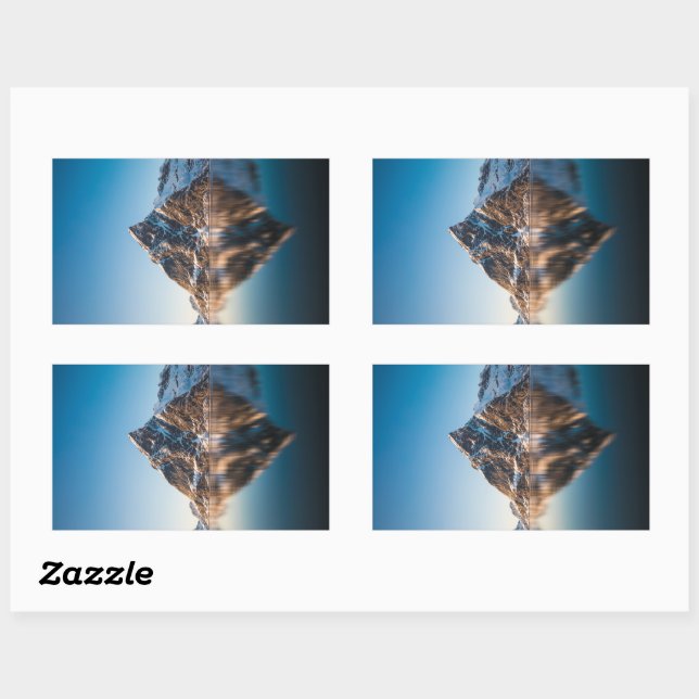 Adesivo Retangular Noruega Lofoten Mountain (Folha)