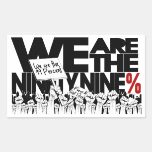 Adesivo Retangular Nós somos os 99% - ocupe Wall Street