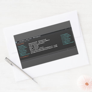 Adesivo Retangular Notepad Computer Programmer Formatação do Coder Mo