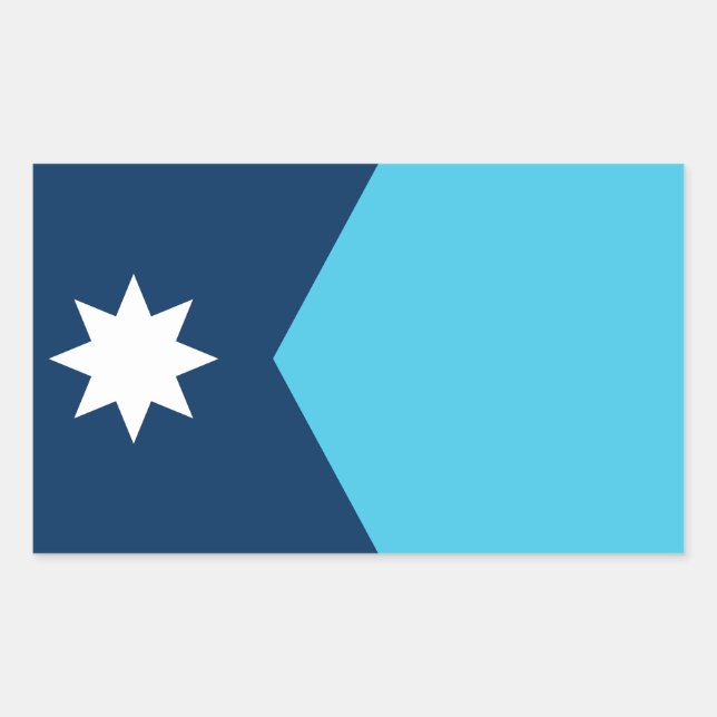 Adesivo Retangular Nova bandeira do Estado do Minnesota (Frente)