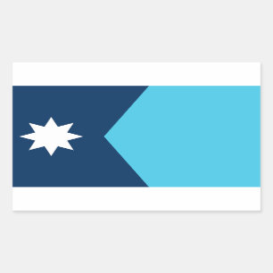 Adesivo Retangular Nova bandeira do Estado do Minnesota