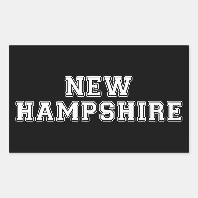 Adesivo Retangular Nova Hampshire (Frente)