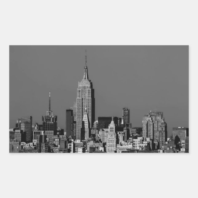 Adesivo Retangular Nova Iorque Manhattan Skyline (Frente)