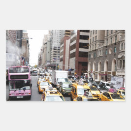 Adesivo Retangular Nova Iorque Taxis