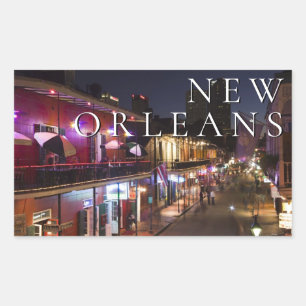 Adesivo Retangular Nova Orleans, Louisiana   O Bairro Francês