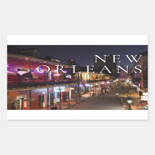Adesivo Retangular Nova Orleans, Louisiana Trimestre Francês