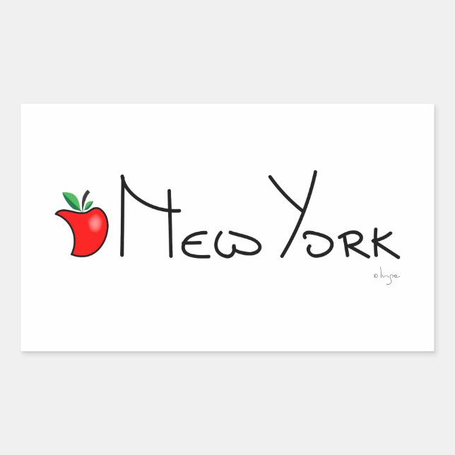 Adesivo Retangular Nova York Big Apple (Frente)