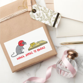 Adesivo Retangular Nunca jamas as rindas