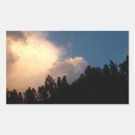 Adesivo Retangular Nuvem brilhante