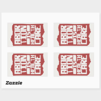 Adesivo Retangular O aborto é o suporte de saúde Direitos reprodutivo