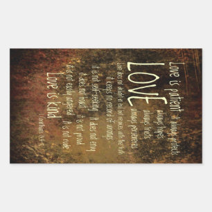 Adesivo Retangular O amor é mistura paciente