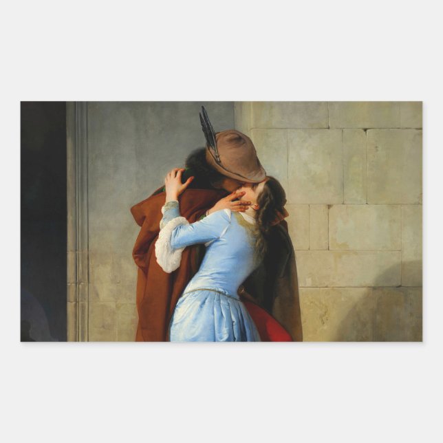 Adesivo Retangular O Beijo Francesco Hayez (Frente)