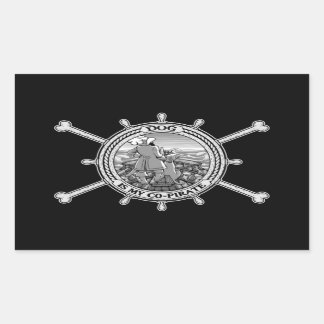 Adesivo Retangular O Cachorro É O Meu Co-Pirata