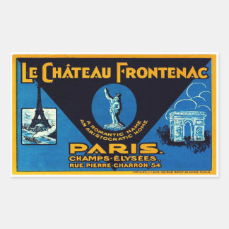 Adesivo Retangular O Castelo Frontenac (Paris - França)
