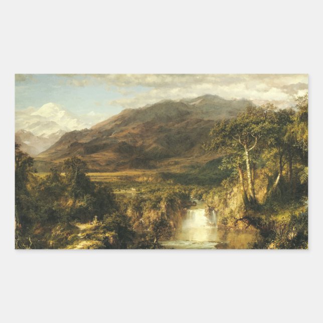 Adesivo Retangular O Coração dos Andes por Frederic Edwin Church (Frente)