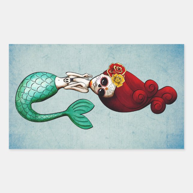 Adesivo Retangular O Dia da Bela Sereia Morta (Frente)