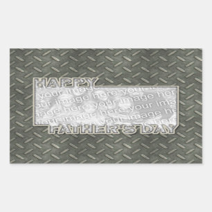 Adesivo Retangular O dia dos pais cortado ADICIONA SUA grade do metal