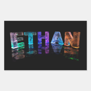 Adesivo Retangular O Ethan conhecido em 3D ilumina-se (a fotografia)