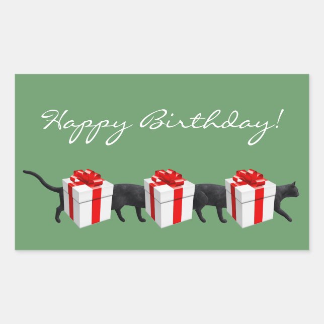 Adesivo Retangular O Gato Mais Longo do Mundo (Frente)