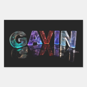 Adesivo Retangular O Gavin conhecido em 3D ilumina-se (a fotografia)