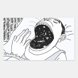 ADESIVO RETANGULAR O HOMEM E O COSMOS