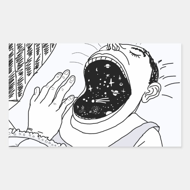 ADESIVO RETANGULAR O HOMEM E O COSMOS (Frente)